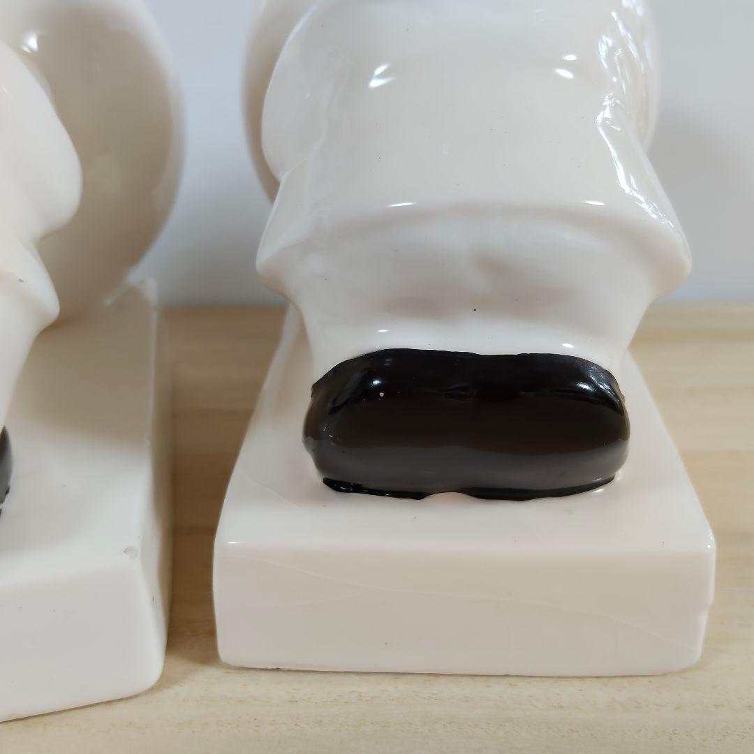 希少 ローレル＆ハーディ ブックエンド 陶器製 ビンテージ レア オブジェ