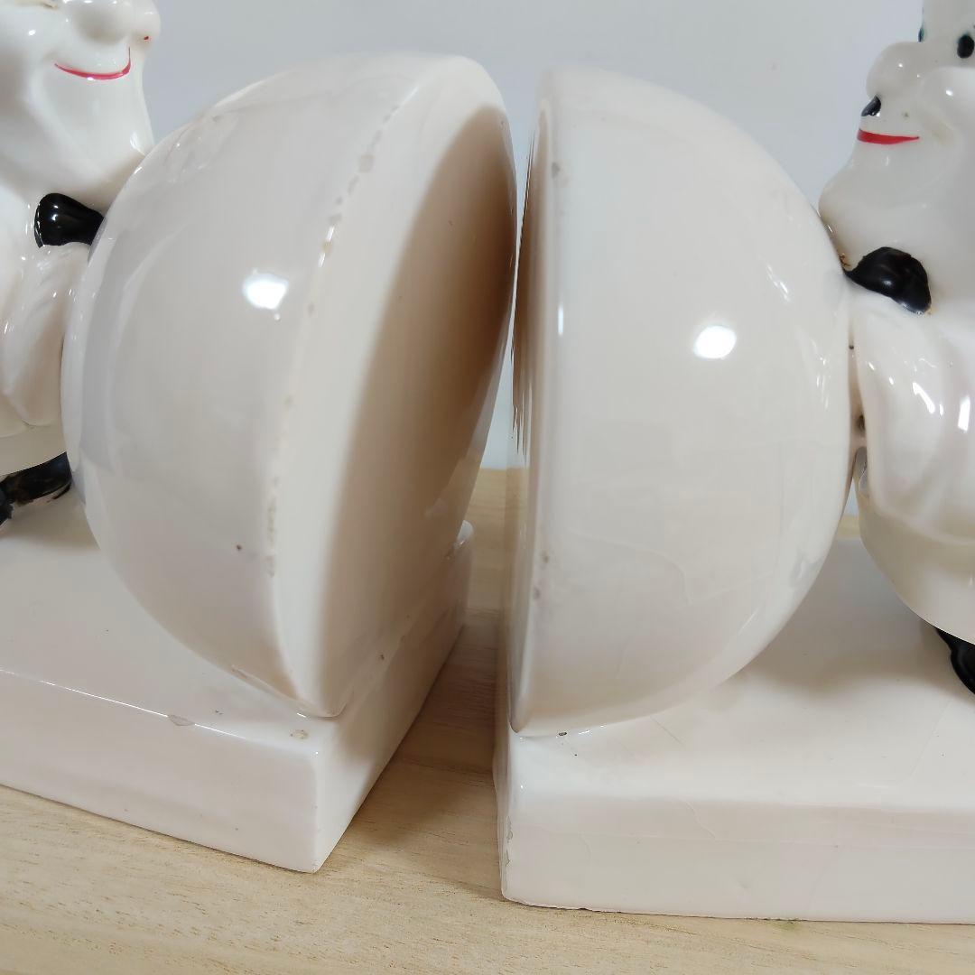 希少 ローレル＆ハーディ ブックエンド 陶器製 ビンテージ レア オブジェ