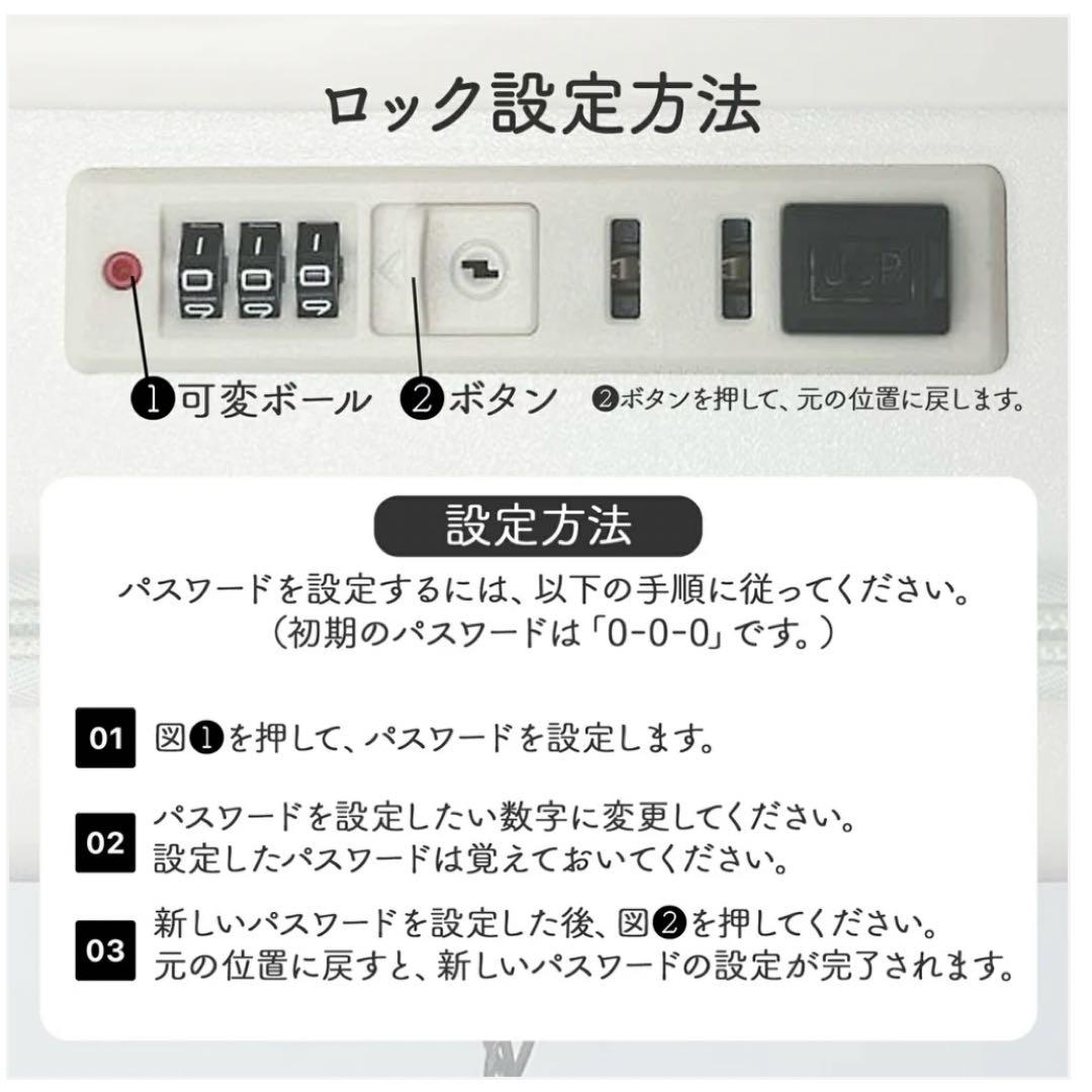 スーツケースM　ホワイト