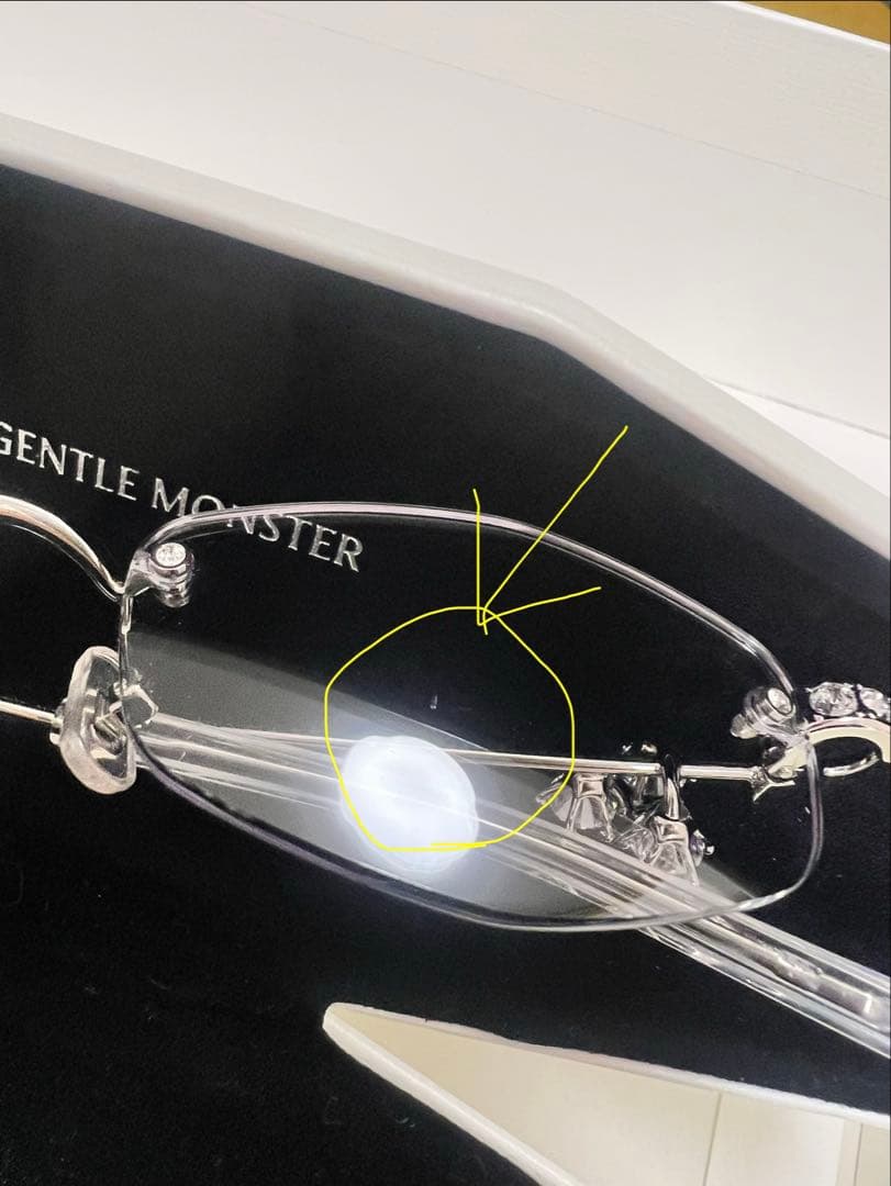 GENTLE MONSTER Glitz 02 クリアメガネ傷あり