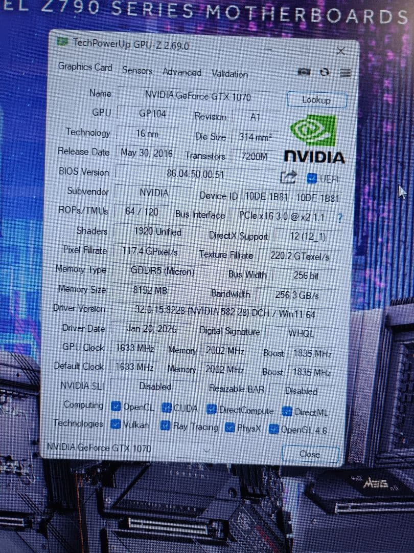 グラフィックボード・グラボ・ビデオカード GeForce GTX 1070 8GB JETSTREAM