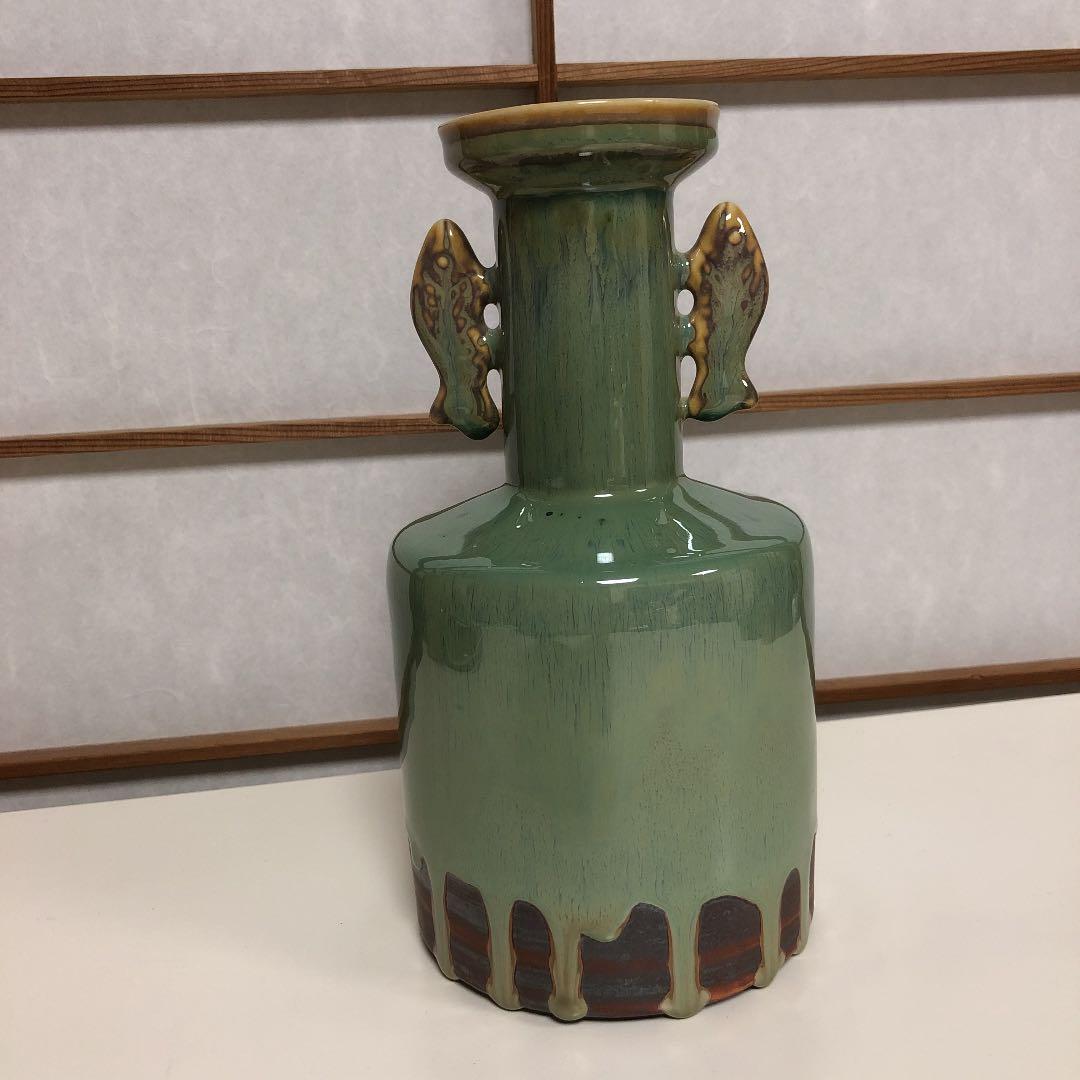 加藤五山作　釣窯釉　花入　N－37