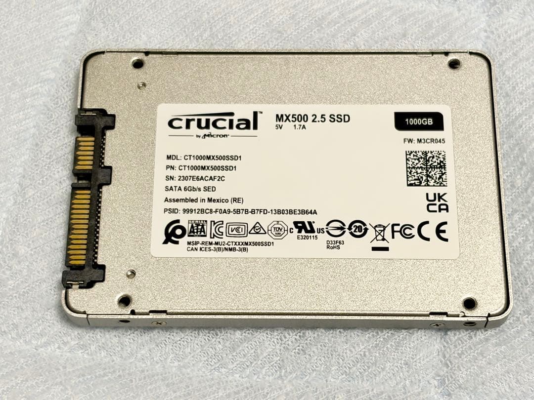 Crucial MX500 1TB SATA 2.5インチ SSD