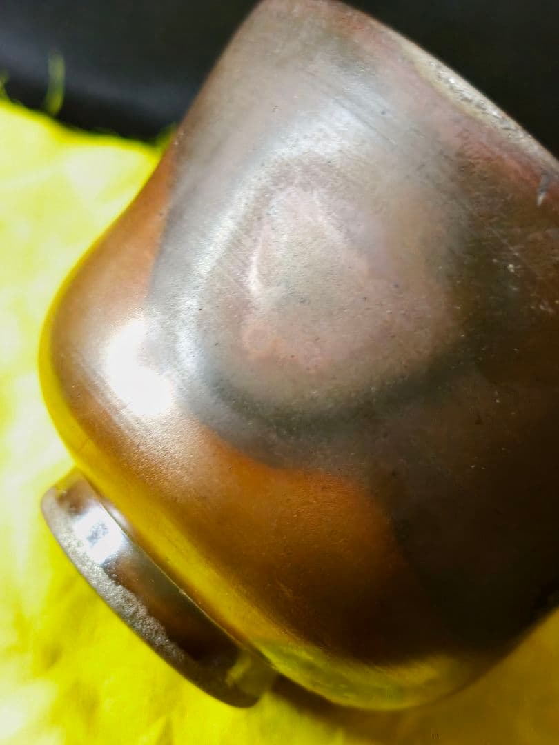茶道具 備前焼窯変茶碗 小西陶古製 桐箱 薄手 旧家蔵出し美品 未使用 時代物