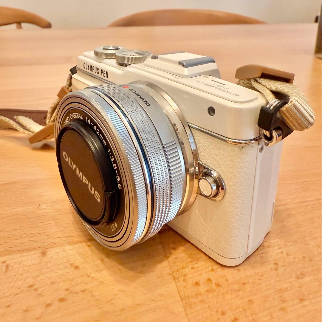 【新品あり】OLYMPUS PEN Lite E-PL7 ホワイト ズームレンズ