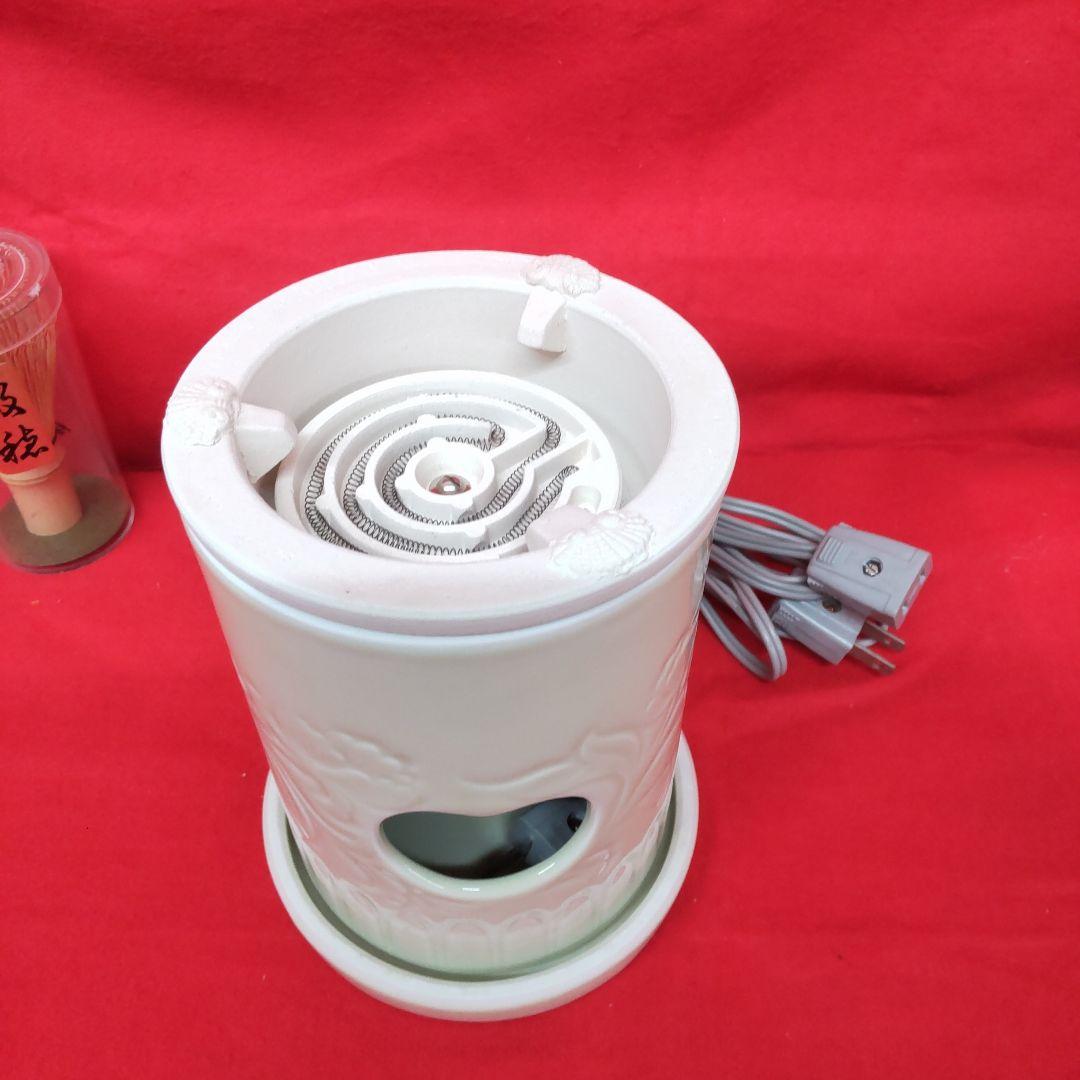 茶道具☆電熱&電気涼炉　牡丹型押紋　未使用長期保管品　動作確認済