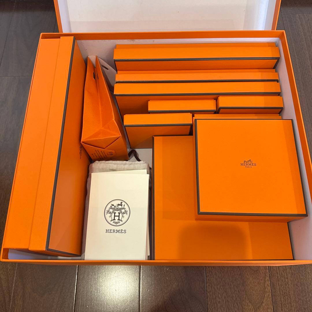 エルメス　オレンジボックス　リボン 収納袋　まとめ売り　ガーデンパーティbox