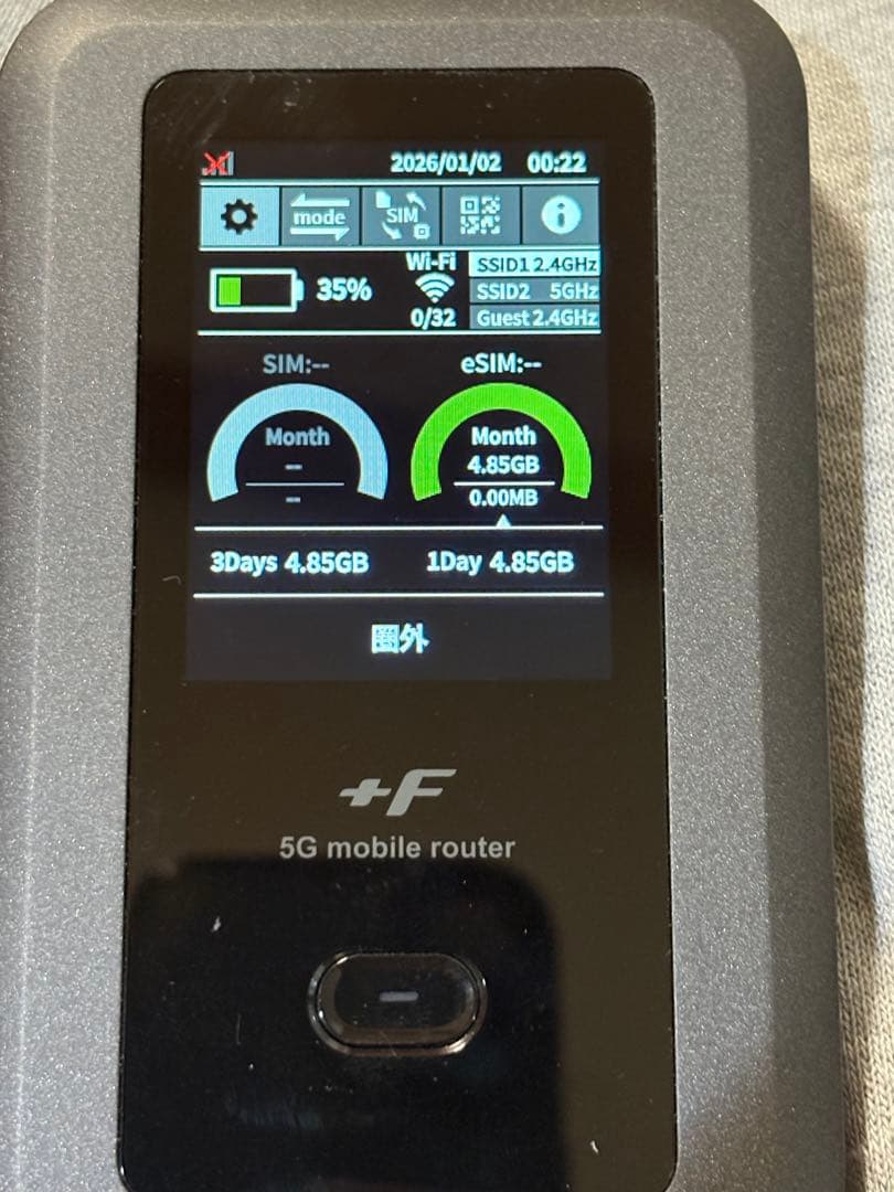 美品｜FUJISOFT +F FS050W 5Gモバイルルーター