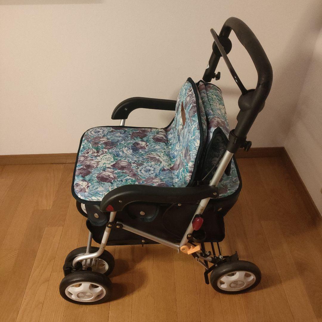 シルバーカー Walking Stecky 花柄 軽量 座れる 4輪 カート