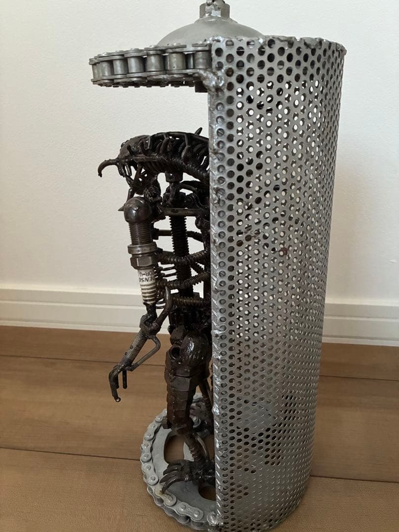 一点物 エイリアン 廃材メタルアート ランプ スチームパンク インダストリアル