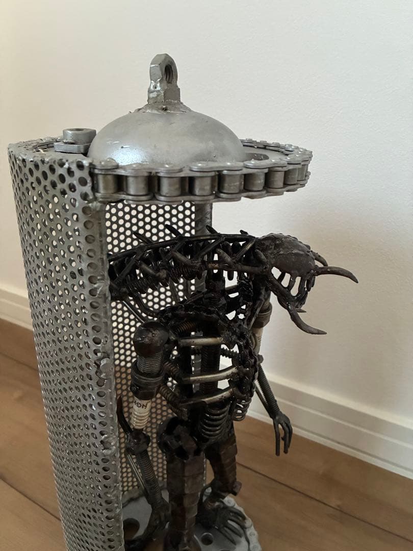 一点物 エイリアン 廃材メタルアート ランプ スチームパンク インダストリアル