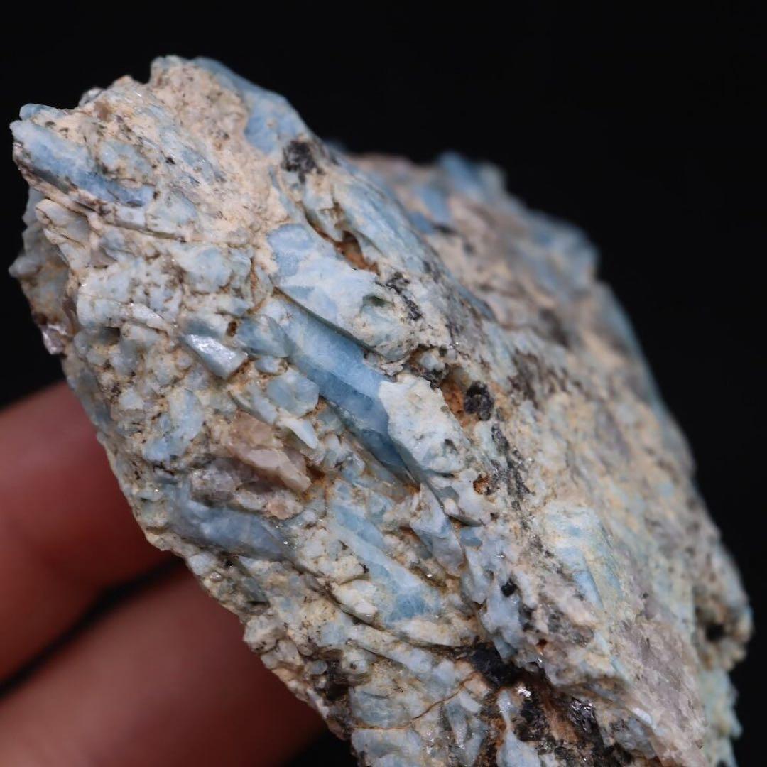 自主採掘！アクアマリン カリフォルニア産 75.8g　原石 AQ235鉱物天然石