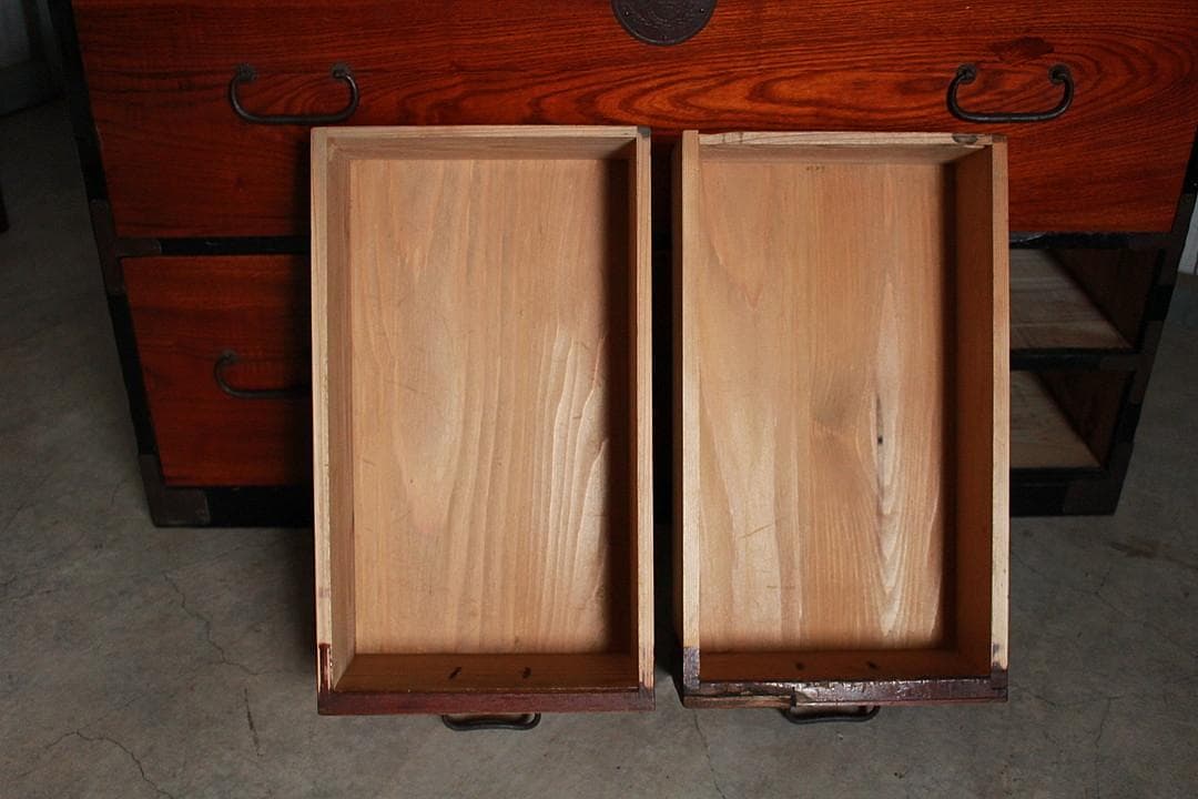 丸金具　前欅庄内箪笥　抽斗4杯　タンス　収納　古家具　古民家　時代家具