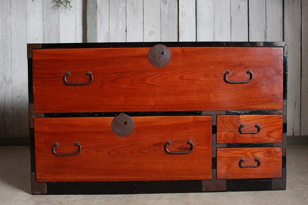 丸金具　前欅庄内箪笥　抽斗4杯　タンス　収納　古家具　古民家　時代家具