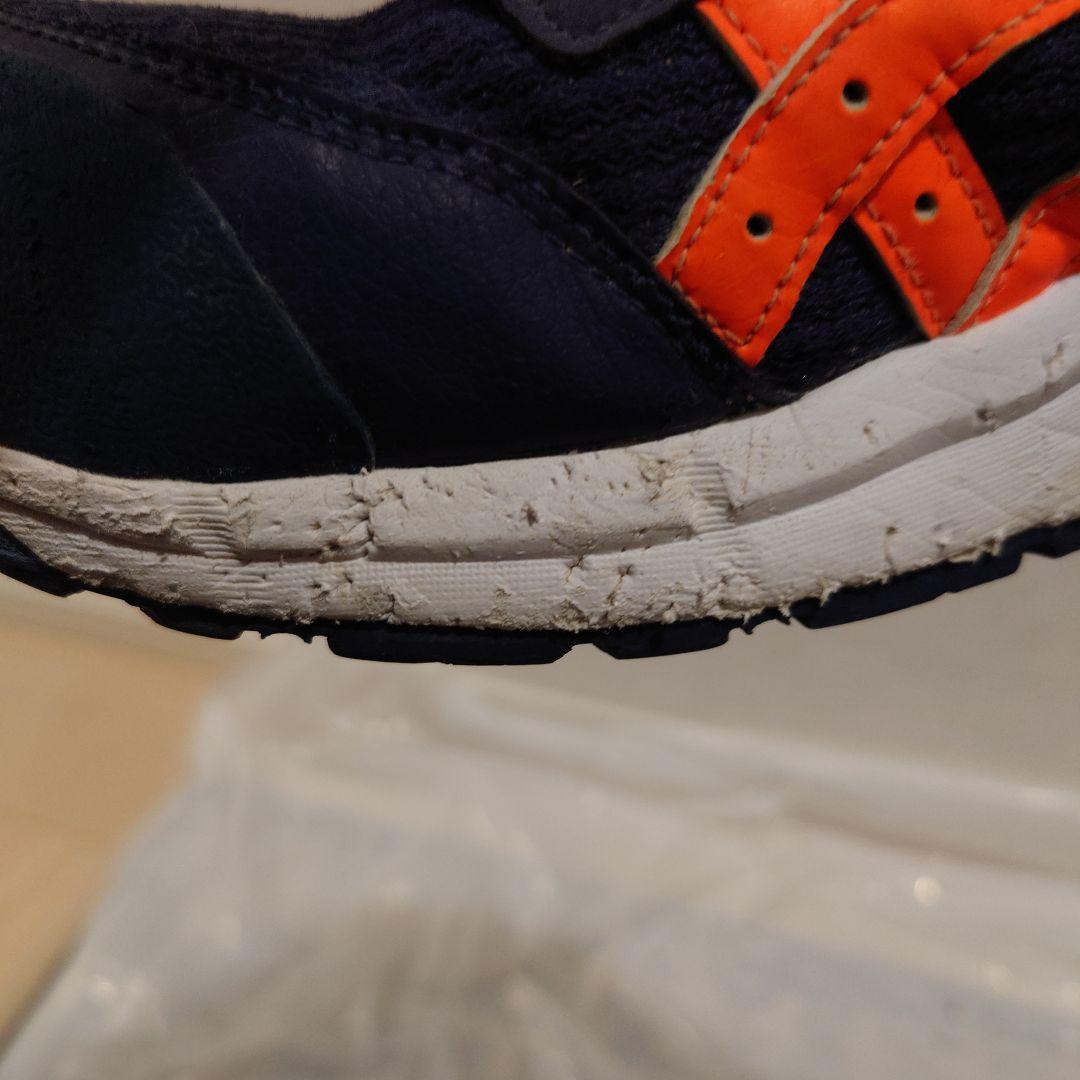 asics ネイビー/オレンジ 安全靴 ハイカット