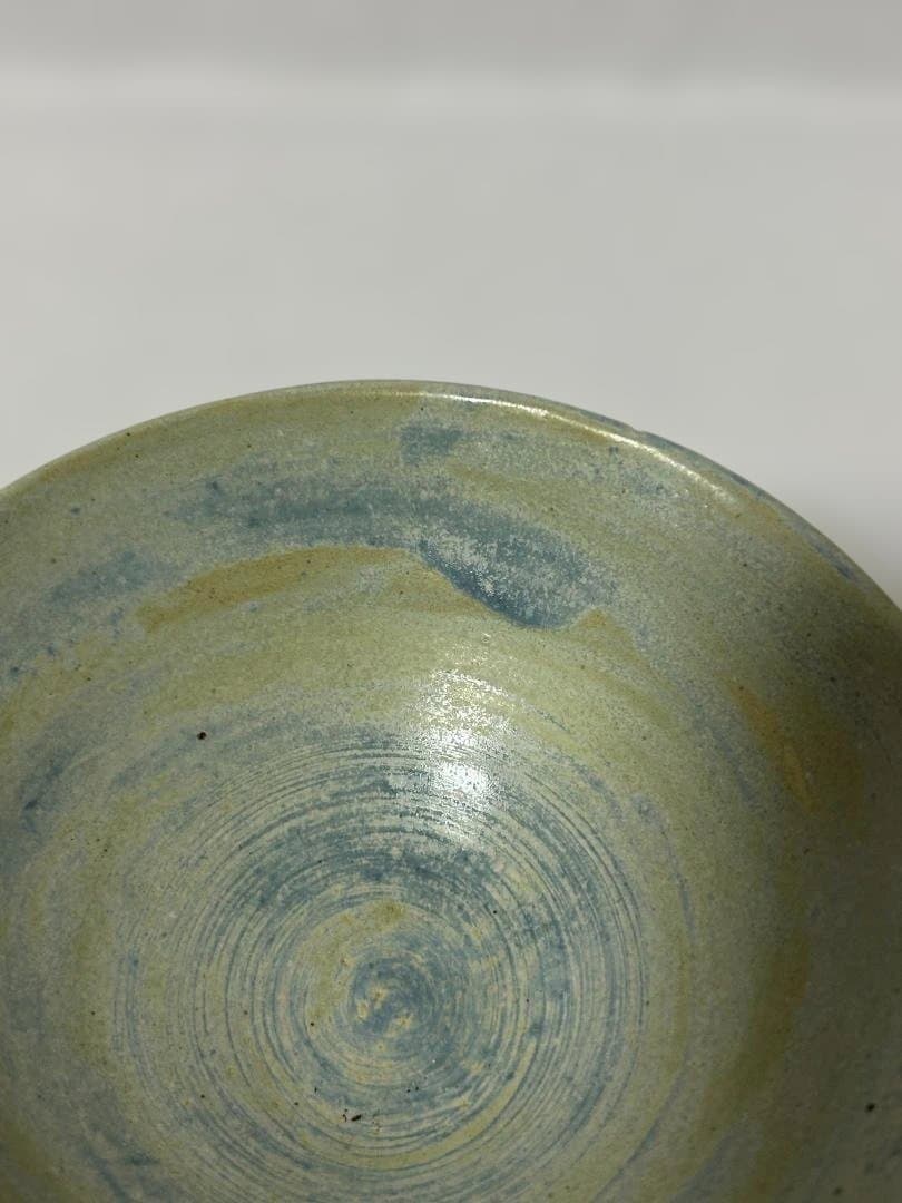 抹茶椀 平茶碗 作家 青 花弁縁 茶器 茶道具 茶の湯 在銘