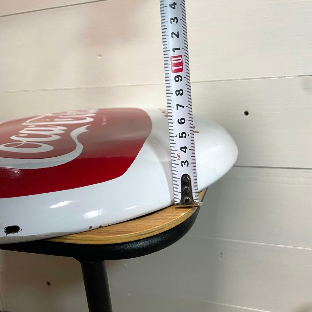 【希少】コカコーラ 40cm 白ボタン ホーロー看板 ビッグサイズ ヴィンテージ