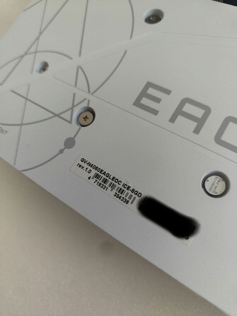 グラフィックボード・グラボ・ビデオカード Gigabyte GeForce RTX 4060 EAGLE OC ICE
