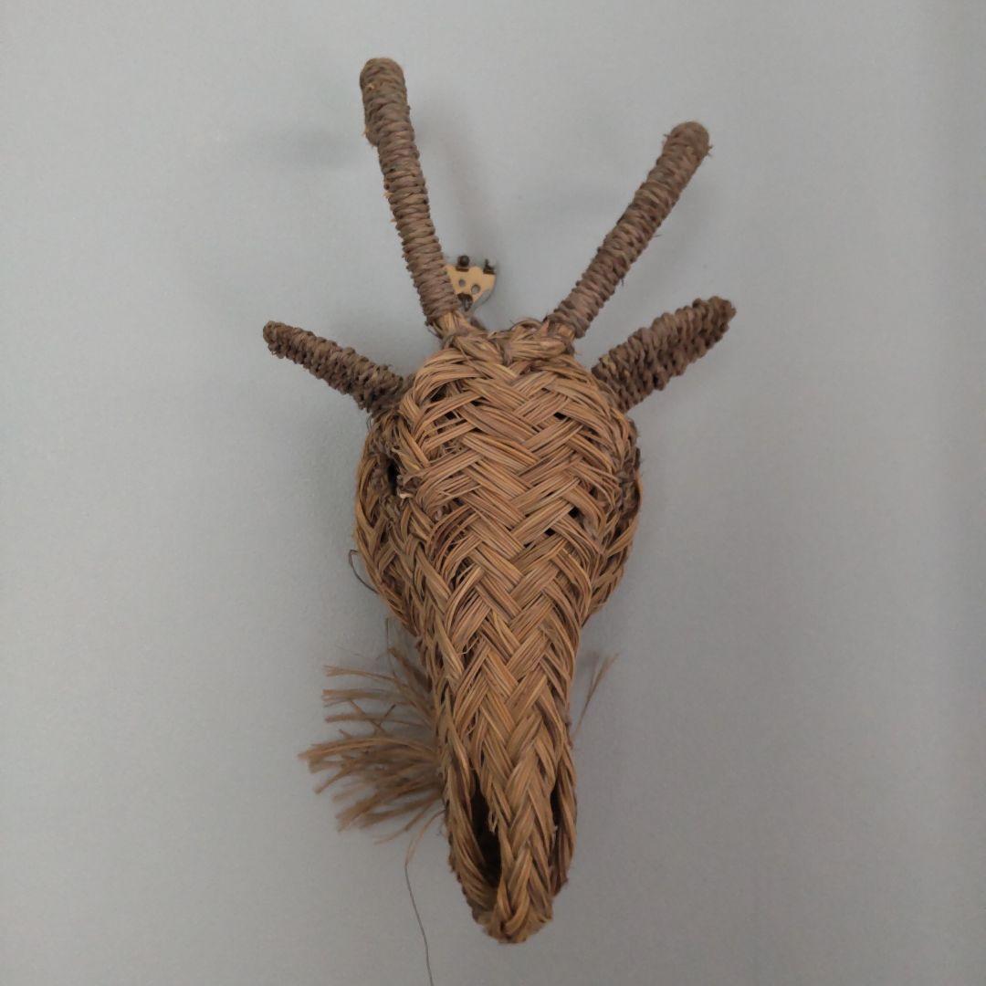 ヤギ　籠　アニマル　動物　壁飾り　アニマルヘッド　インテリア　壁掛け