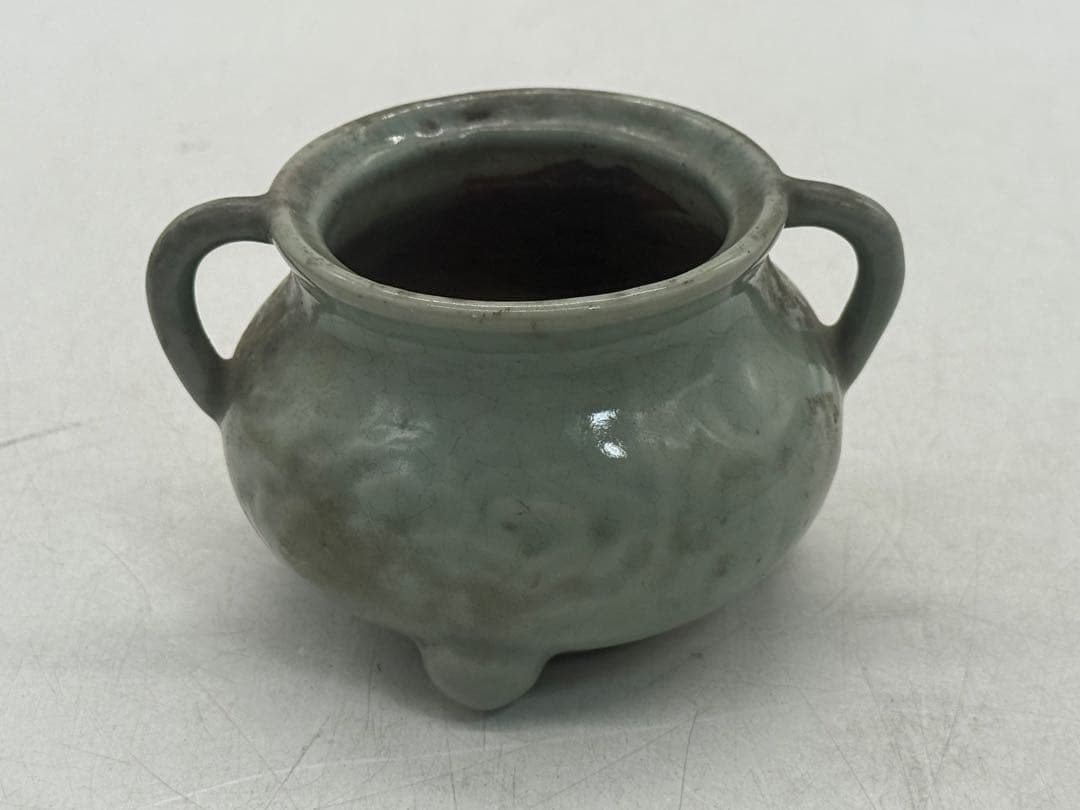 時代　青磁　香炉　雲紋　送料込み260225