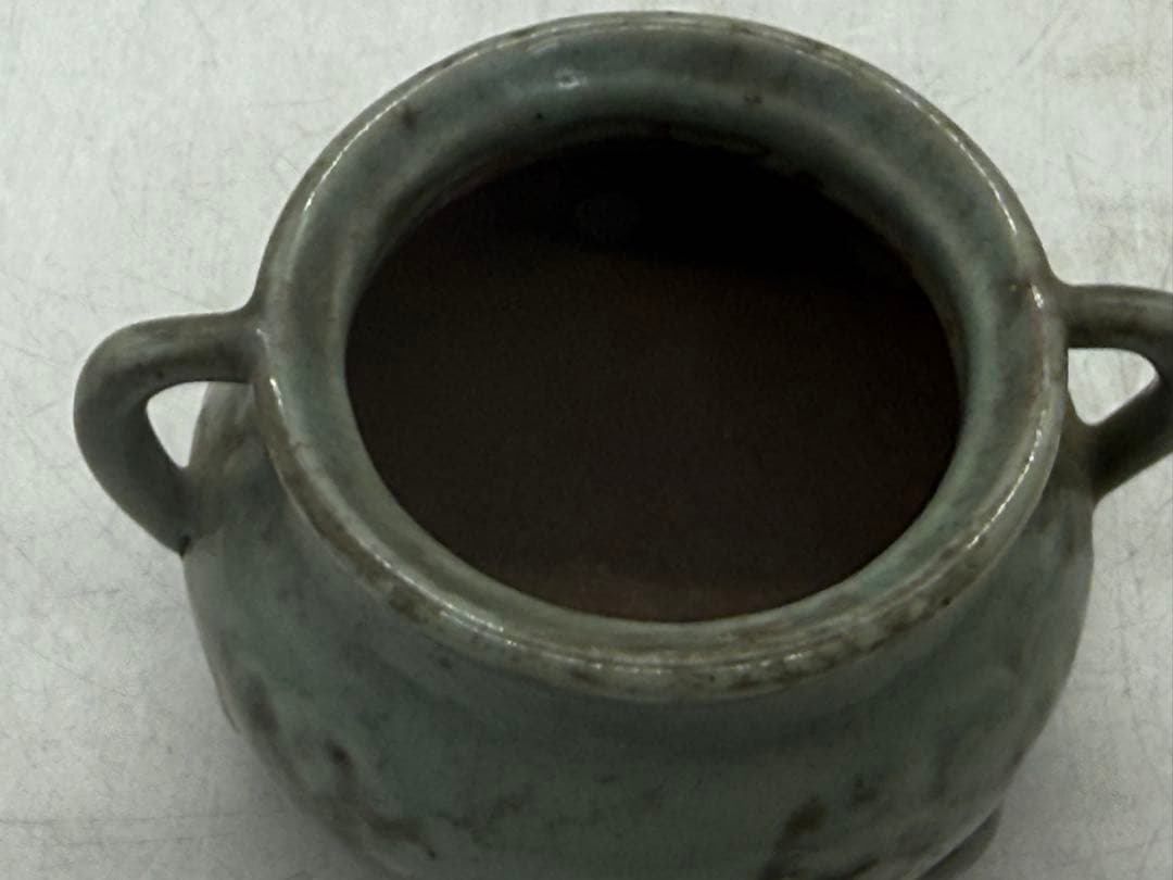 時代　青磁　香炉　雲紋　送料込み260225