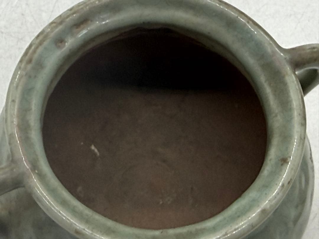 時代　青磁　香炉　雲紋　送料込み260225