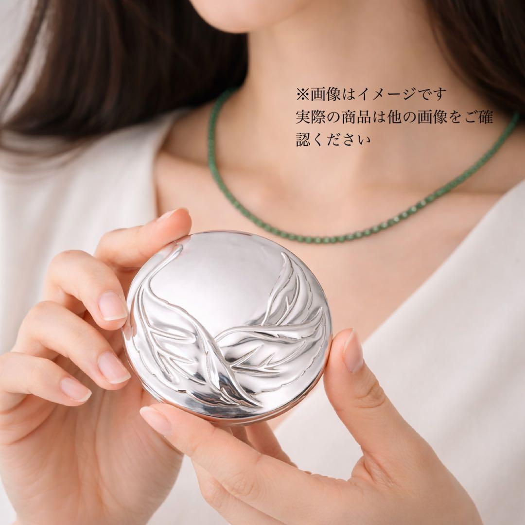 【希少品】TIFFANY&Co コンパクトミラー リーフ シルバープレート レア