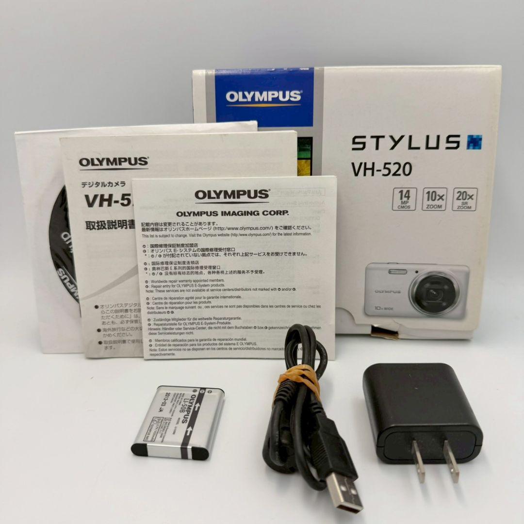 【動作OK】OLYMPUS　STYLUS VH-520 ピンク コンデジ 箱付