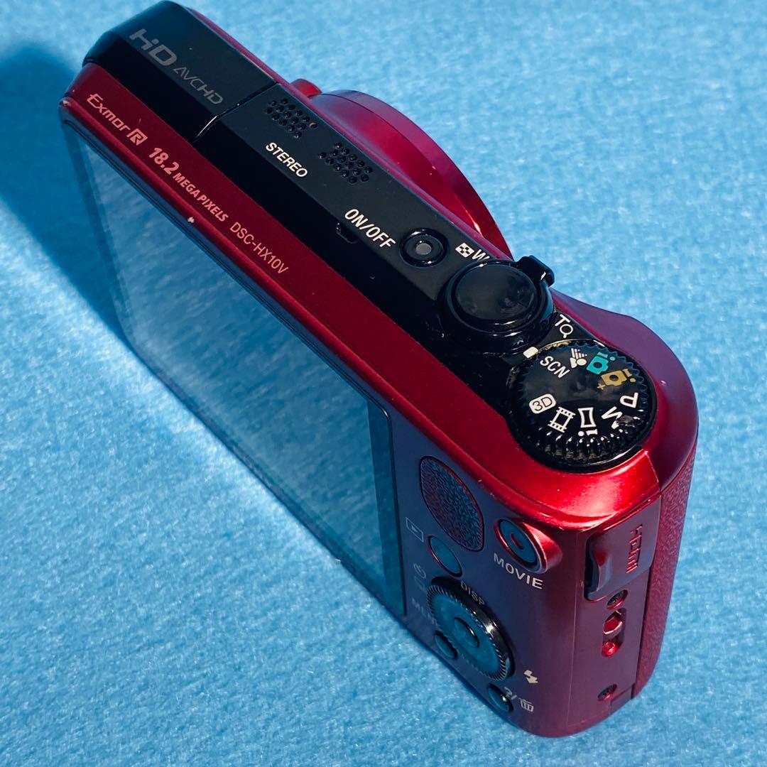 【動作OK】SONY ソニー DSC-HX10V レッド 塗装剥がれあり