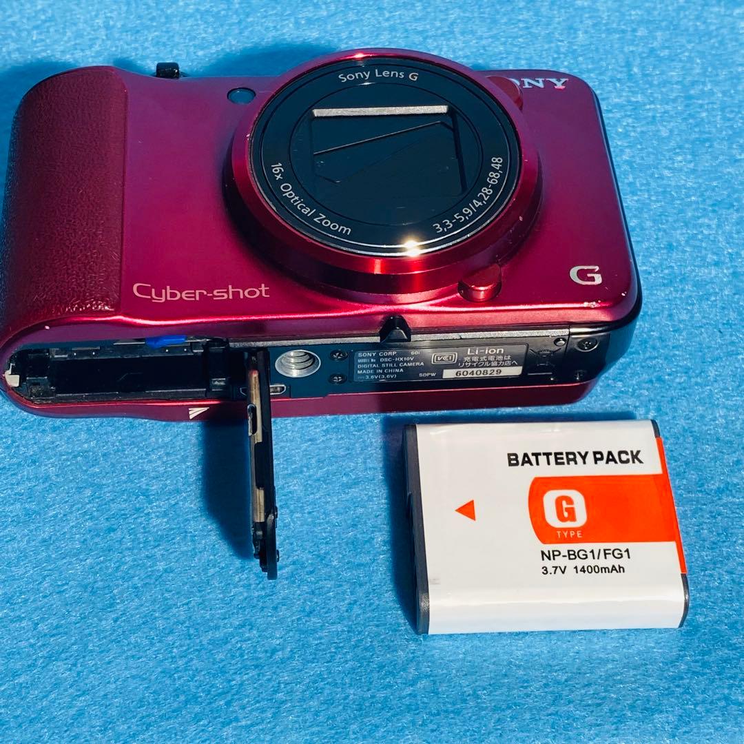 【動作OK】SONY ソニー DSC-HX10V レッド 塗装剥がれあり