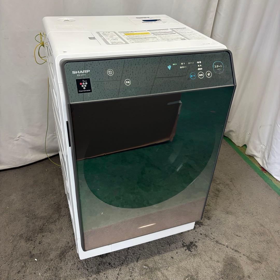 194❤️ドラム式洗濯機　SHARP　11キロ　乾燥　右開き　安い　中古　設置無料