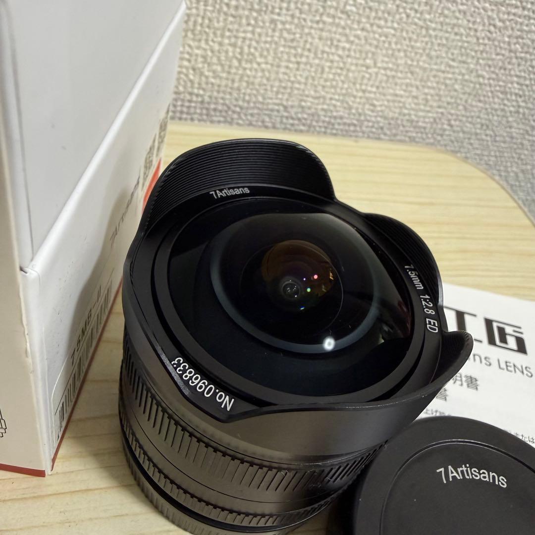 【美品】7Artisans 7.5mm F2.8 EF-Mマウントレンズ