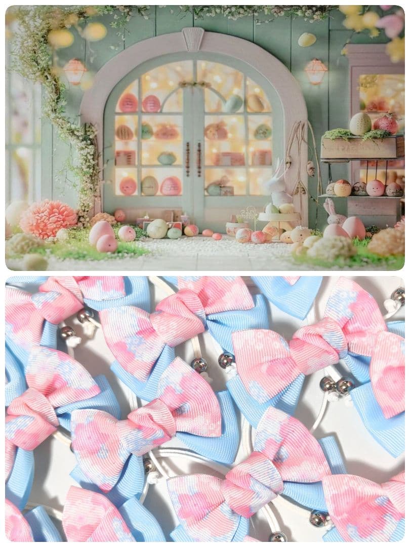 ペットトリミングチョーカー　リボン　桜　春　70個　3月　4月　イースター