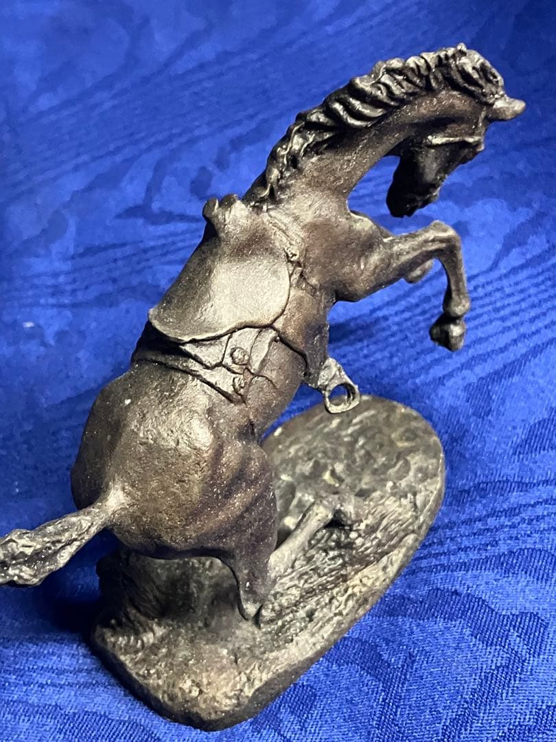 フランクリンミント　金属製 馬の彫刻 黒色 約10cm