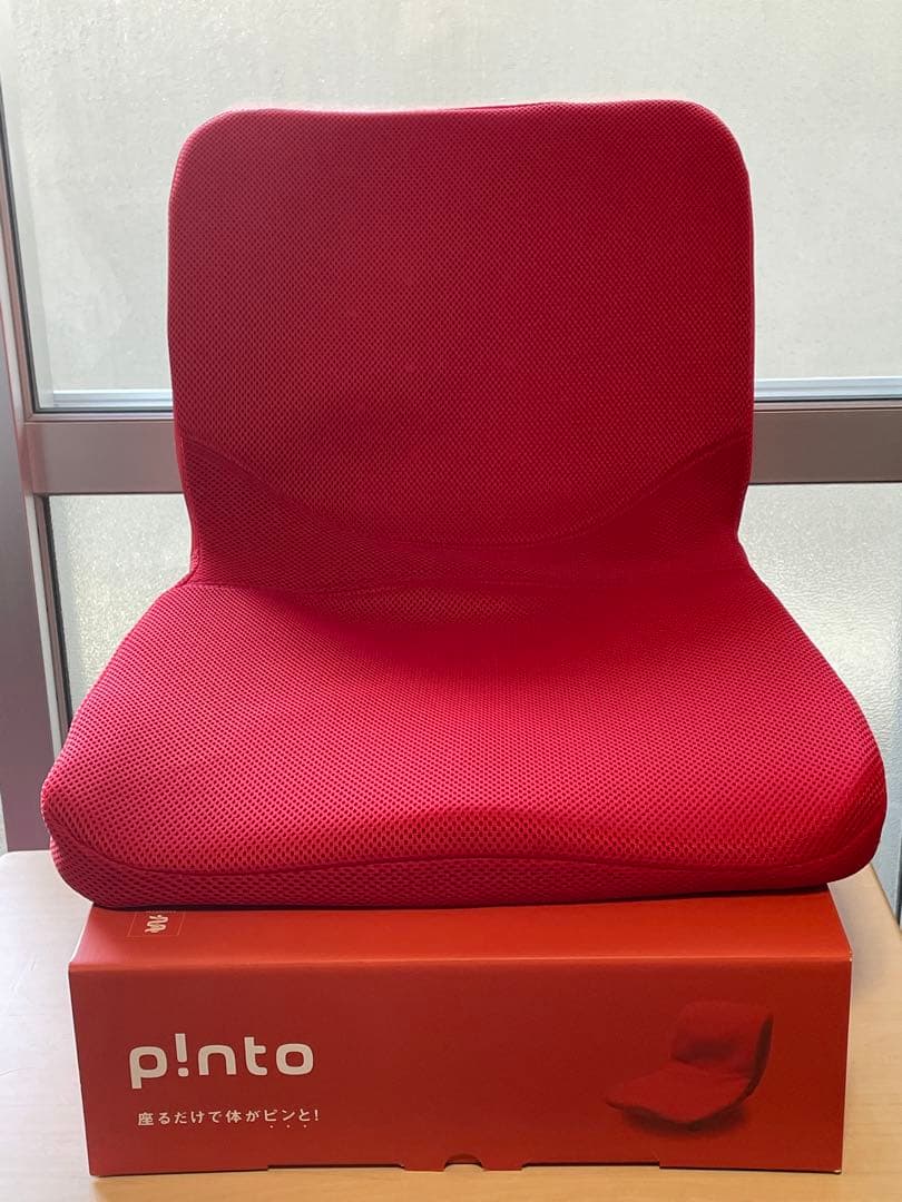 p!nto 背もたれ付きクッション レッド