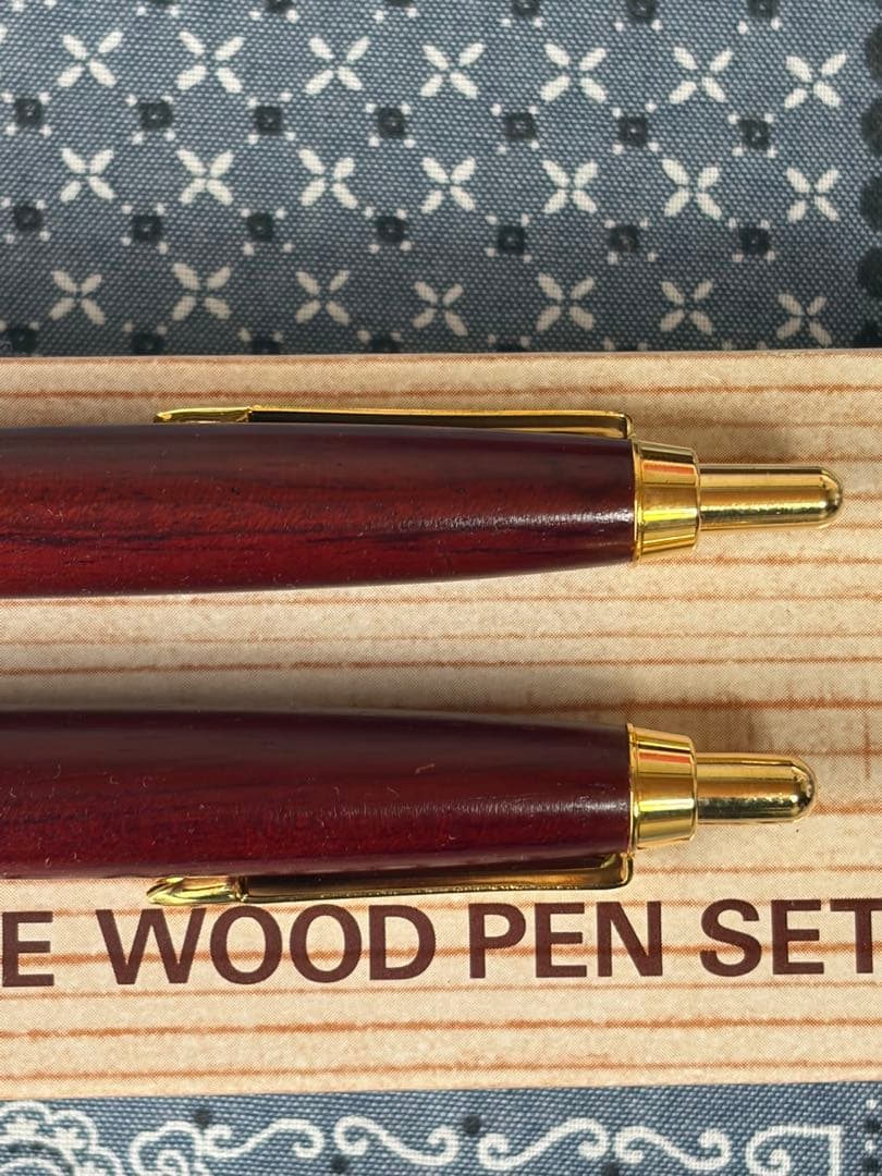 YEBISU 木軸ボールペンシャーペンセット 木製ケース付き