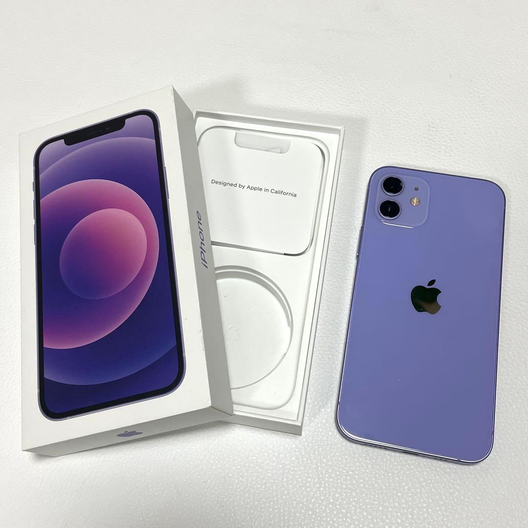 Apple iPhone12 64GB パープル　SIMフリー初期化済み箱付き