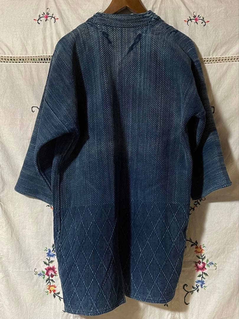 昭和レトロ 井上武道具 剣道着 藍染 刺し子 襤褸 ビンテージ JAPAN