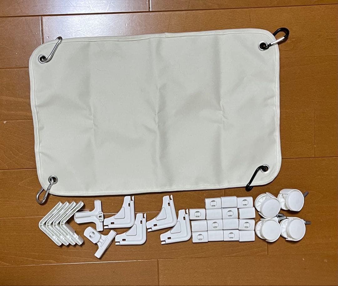 ホワイトキャットケージ 2段 ハンモック付き