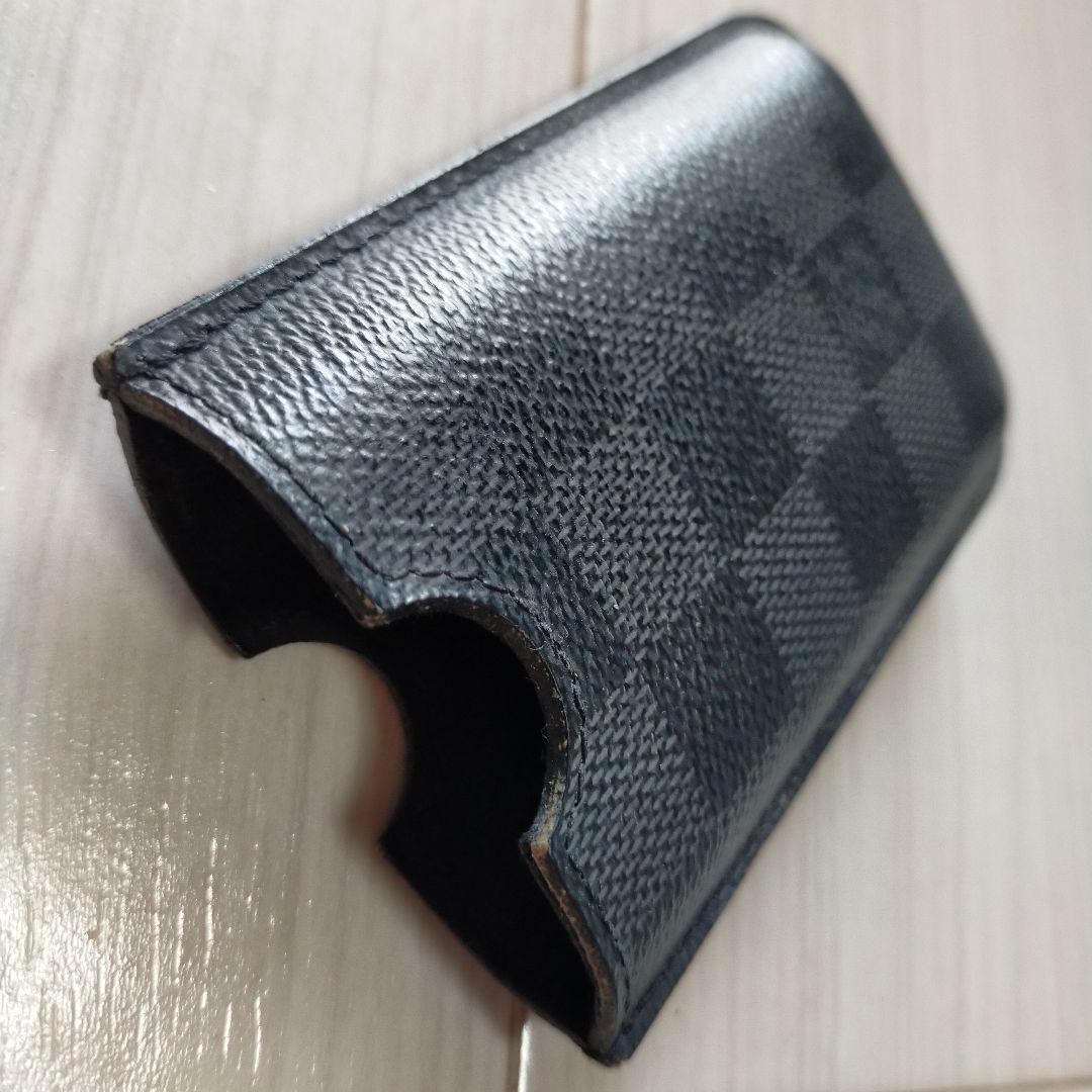 値下げ48000→35000円ブラックレザー ダミエパターンケース