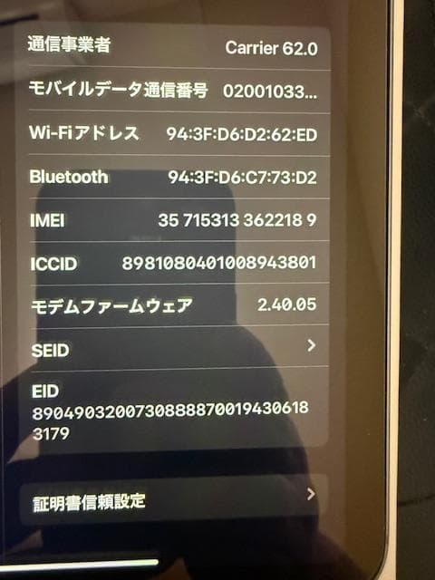 新同iPad mini A17pro,256GB,cellular おまけ有