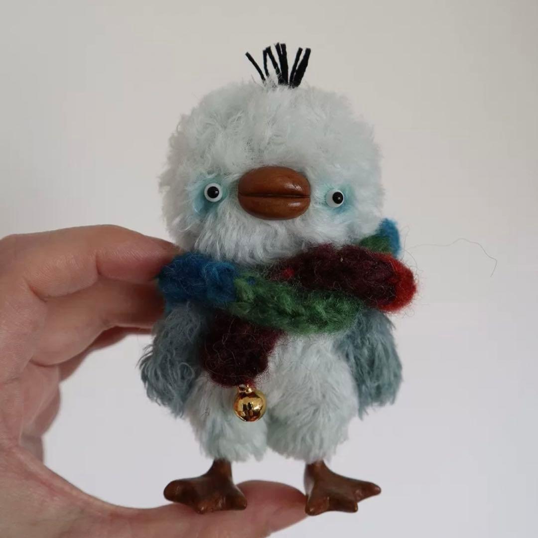 モコモコアヒルちゃん ぬいぐるみ 海外作家様 ハンドメイド アーティストベア