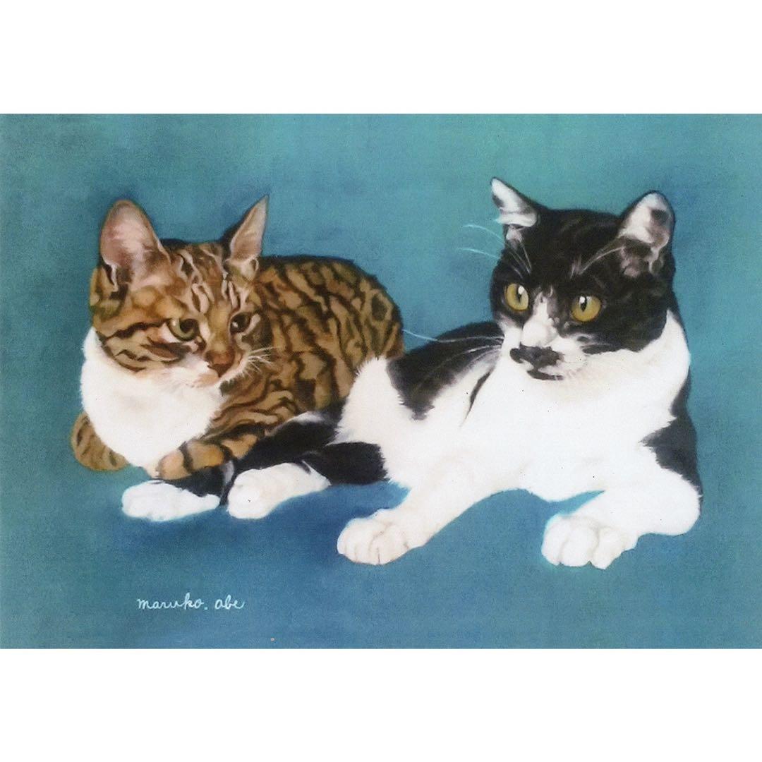 原画「ハッチ」《＋猫イラスト３枚無料プレゼント》水彩画
