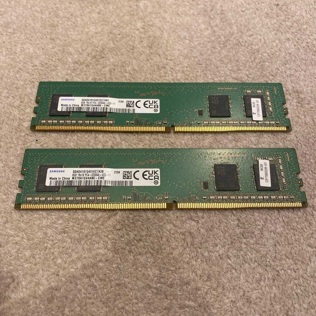 SAMSUNG PC4-3200AA 8GB×2枚 ディスクトップPC メモリ