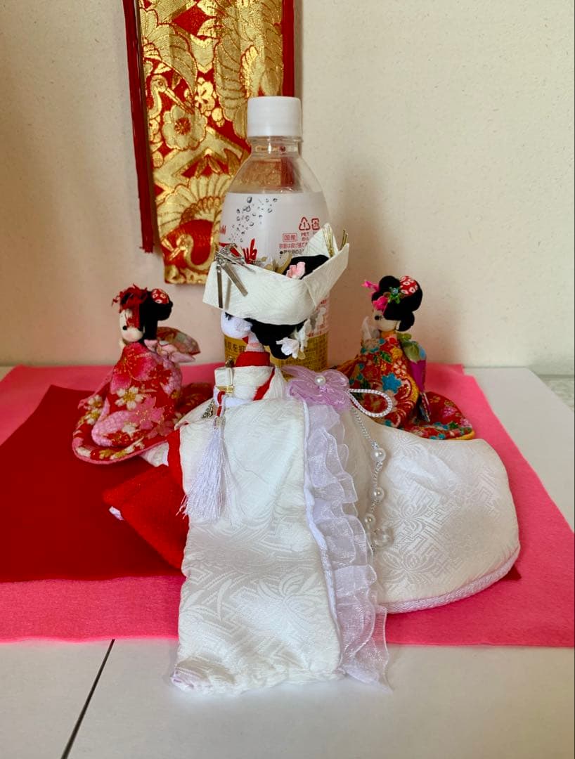 ちりめん細工　創作人形　ハンドメイド