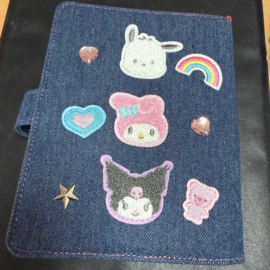 【未使用品】サンリオ デニムワッペンバインダー シール シール帳