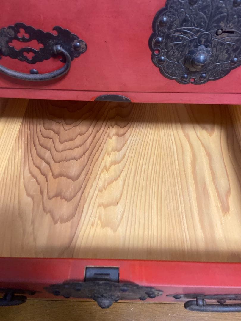 【専用】アンティーク和箪笥　朱色　赤家具