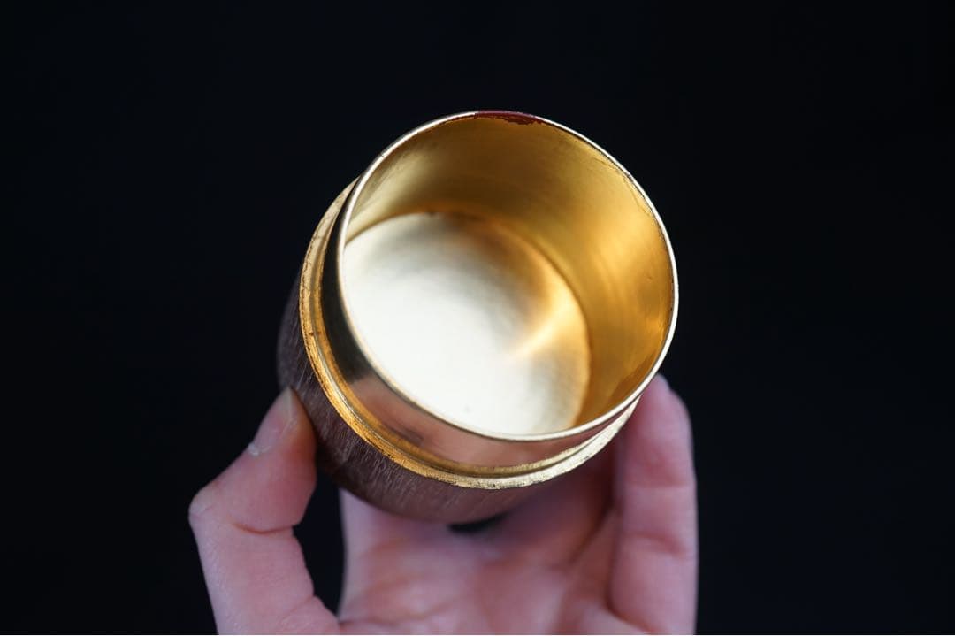 茶道具 本桑 和巾棗 中次 茶器 茶入 内金箔張 薄器 棗 和巾 薄茶器 裏千家