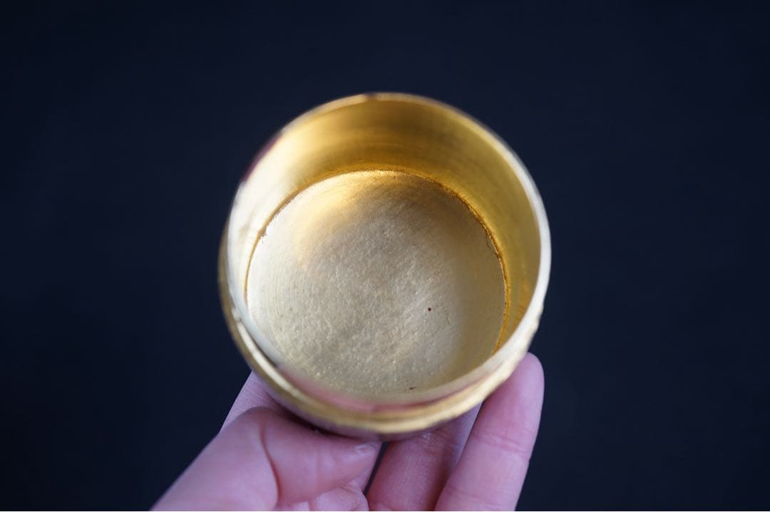 茶道具 本桑 和巾棗 中次 茶器 茶入 内金箔張 薄器 棗 和巾 薄茶器 裏千家