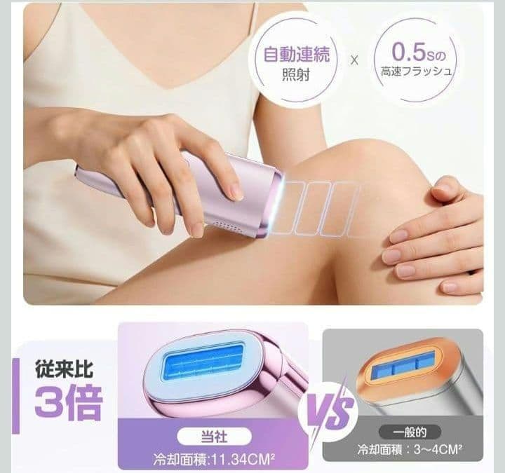 【未開封】光脱毛器 HIPL 光美容器 自動連続照射 特許取得済みサファイア冷却